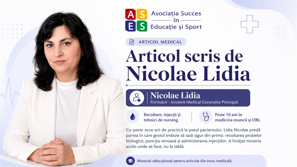 Nicolae Lidia, formator Asociatia Succes in Educatie si Sport, autor articol medical educational